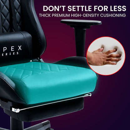 OVERDRIVE Apex Series Reclining Gaming Ergonomic Office Chair with Footrest, Black V219-OVGCFF42A