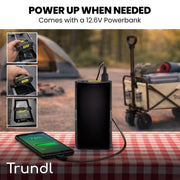 TRUNDL 106L Electric Folding Pull Cart, Powerful Easy Hill Climbing, All-terrain Wheels, Wagon for Beach V219-PCTELETN6CCA