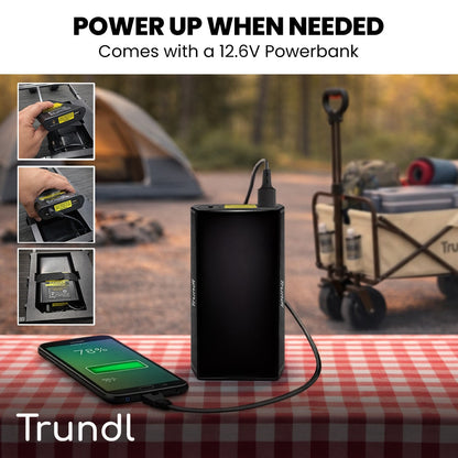 TRUNDL 106L Electric Folding Pull Cart, Powerful Easy Hill Climbing, All-terrain Wheels, Wagon for Beach V219-PCTELETN6CCA