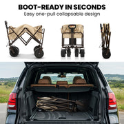 TRUNDL 106L Electric Folding Pull Cart, Powerful Easy Hill Climbing, All-terrain Wheels, Wagon for Beach V219-PCTELETN6CCA