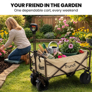 TRUNDL 106L Electric Folding Pull Cart, Powerful Easy Hill Climbing, All-terrain Wheels, Wagon for Beach V219-PCTELETN6CCA
