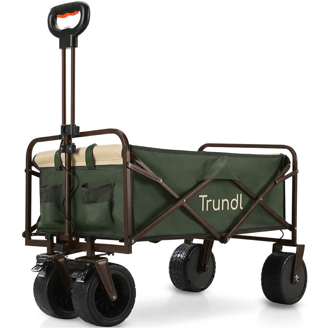 TRUNDL 106L Electric Folding Pull Cart, Powerful Easy Hill Climbing, All-terrain Wheels, Wagon for Beach V219-PCTELETN6GKA