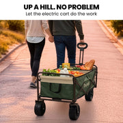 TRUNDL 106L Electric Folding Pull Cart, Powerful Easy Hill Climbing, All-terrain Wheels, Wagon for Beach V219-PCTELETN6GKA