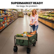 TRUNDL 106L Electric Folding Pull Cart, Powerful Easy Hill Climbing, All-terrain Wheels, Wagon for Beach V219-PCTELETN6GKA