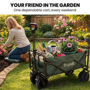 TRUNDL 106L Electric Folding Pull Cart, Powerful Easy Hill Climbing, All-terrain Wheels, Wagon for Beach V219-PCTELETN6GKA