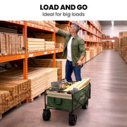 TRUNDL 106L Electric Folding Pull Cart, Powerful Easy Hill Climbing, All-terrain Wheels, Wagon for Beach V219-PCTELETN6GKA