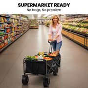 TRUNDL 106L Electric Folding Pull Cart, Powerful Easy Hill Climbing, All-terrain Wheels, Wagon for Beach V219-PCTELETN6KKA