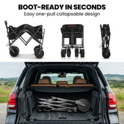 TRUNDL 106L Electric Folding Pull Cart, Powerful Easy Hill Climbing, All-terrain Wheels, Wagon for Beach V219-PCTELETN6KKA