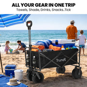 TRUNDL 106L Electric Folding Pull Cart, Powerful Easy Hill Climbing, All-terrain Wheels, Wagon for Beach V219-PCTELETN6KKA