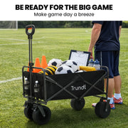 TRUNDL 106L Electric Folding Pull Cart, Powerful Easy Hill Climbing, All-terrain Wheels, Wagon for Beach V219-PCTELETN6KKA