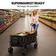 TRUNDL 180L XL Electric Folding Pull Cart, Powerful Easy Hill Climbing, All-terrain Wheels, Wagon for Beach V219-PCTELETN8KKA