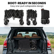 TRUNDL 180L XL Electric Folding Pull Cart, Powerful Easy Hill Climbing, All-terrain Wheels, Wagon for Beach V219-PCTELETN8KKA