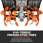 PLANTCRAFT 46CC Garden Cultivator Tiller Handheld 15" Inch Petrol 4-Stroke Titan 9 V219-PCTLLG01A