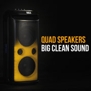 M&B Portable Splash Proof 120W Bluetooth Party Speaker with Karaoke Microphone, IPX4, TWS Pairing, V219-PESSPROVS62A