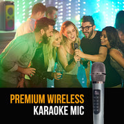 M&B Portable Splash Proof 120W Bluetooth Party Speaker with Karaoke Microphone, IPX4, TWS Pairing, V219-PESSPROVS62A