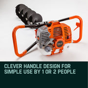 Baumr-AG Post Hole Digger 62CC Posthole Earth Auger Fence Borer Petrol Drill Bit V219-PHDPTLBMRA7C0