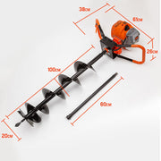 Baumr-AG Post Hole Digger 62CC Posthole Earth Auger Fence Borer Petrol Drill Bit V219-PHDPTLBMRA7C0