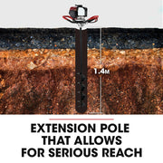 BAUMR-AG BPX-1400 38cc 4-Stroke Petrol Post Hole Digger, 150mm Auger w/ 600mm Extension Shaft V219-PHDPTRPB1M4A