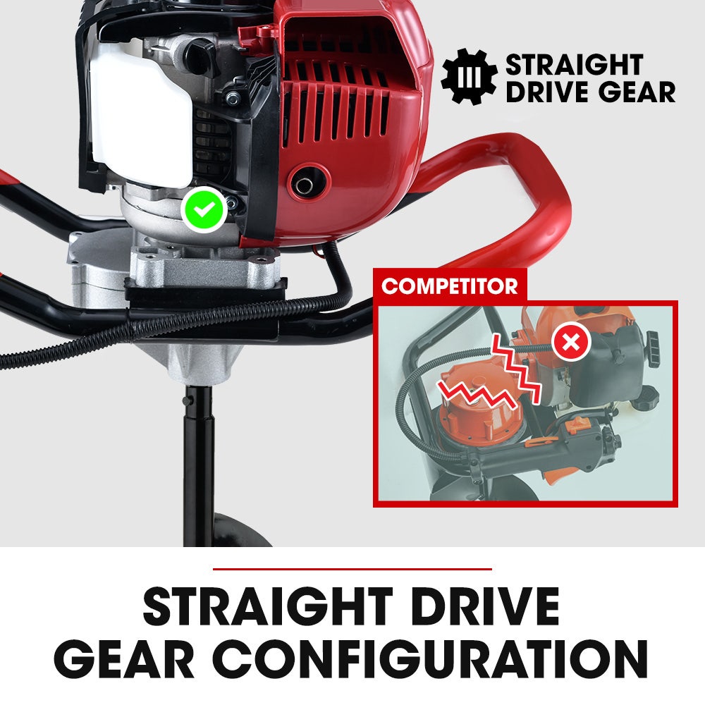 BAUMR-AG BPX-1400 38cc 4-Stroke Petrol Post Hole Digger, 150mm Auger w/ 600mm Extension Shaft V219-PHDPTRPB1M4A