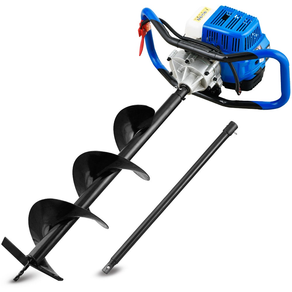 POWERBLADE PD750 52cc 2-Stroke Petrol Post Hole Digger, 200mm Auger w/ 600mm Extension Shaft V219-PHDPTRPB7C2A