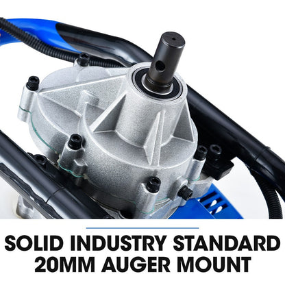 POWERBLADE PD950 52cc 2-Stroke Petrol Post Hole Digger, w/ 3 Auger bits, 600mm Extension Shaft V219-PHDPTRPB9C2A