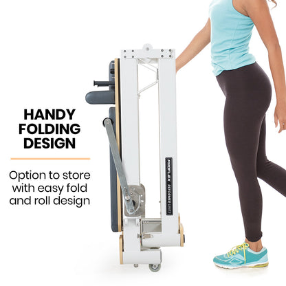 PROFLEX Aluminium Pilates Reformer Machine, Stretch Bed with box and jump board accessories V219-PILALUPFA8GA