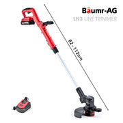 BAUMR-AG LN3 20V SYNC Cordless 2in1 Line Trimmer & Lawn Edger, with Battery and Charger Kit, Adjustable head, V219-PLTCLSBMLN3A