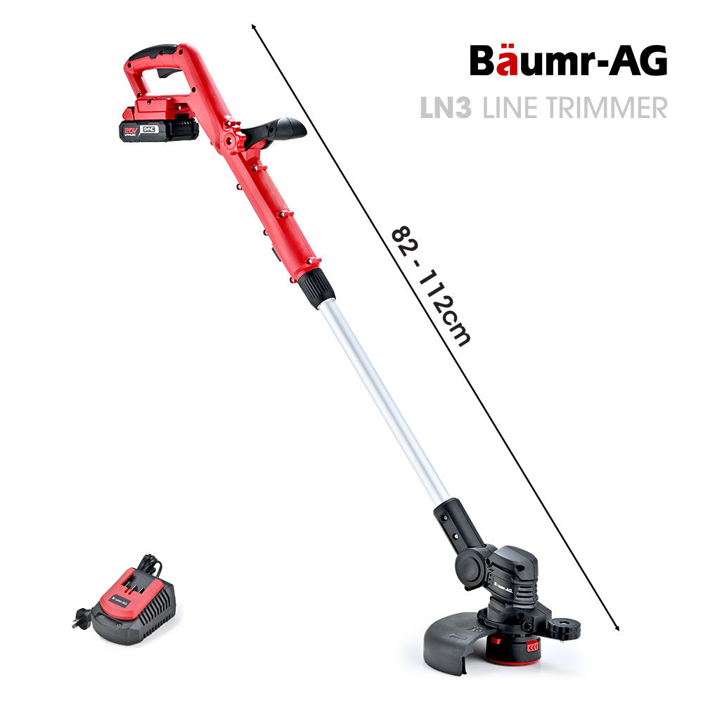 BAUMR-AG LN3 20V SYNC Cordless 2in1 Line Trimmer & Lawn Edger, with Battery and Charger Kit, Adjustable head, V219-PLTCLSBMLN3A