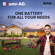 BAUMR-AG LN3 20V SYNC Cordless 2in1 Line Trimmer & Lawn Edger, with Battery and Charger Kit, Adjustable head, V219-PLTCLSBMLN3A