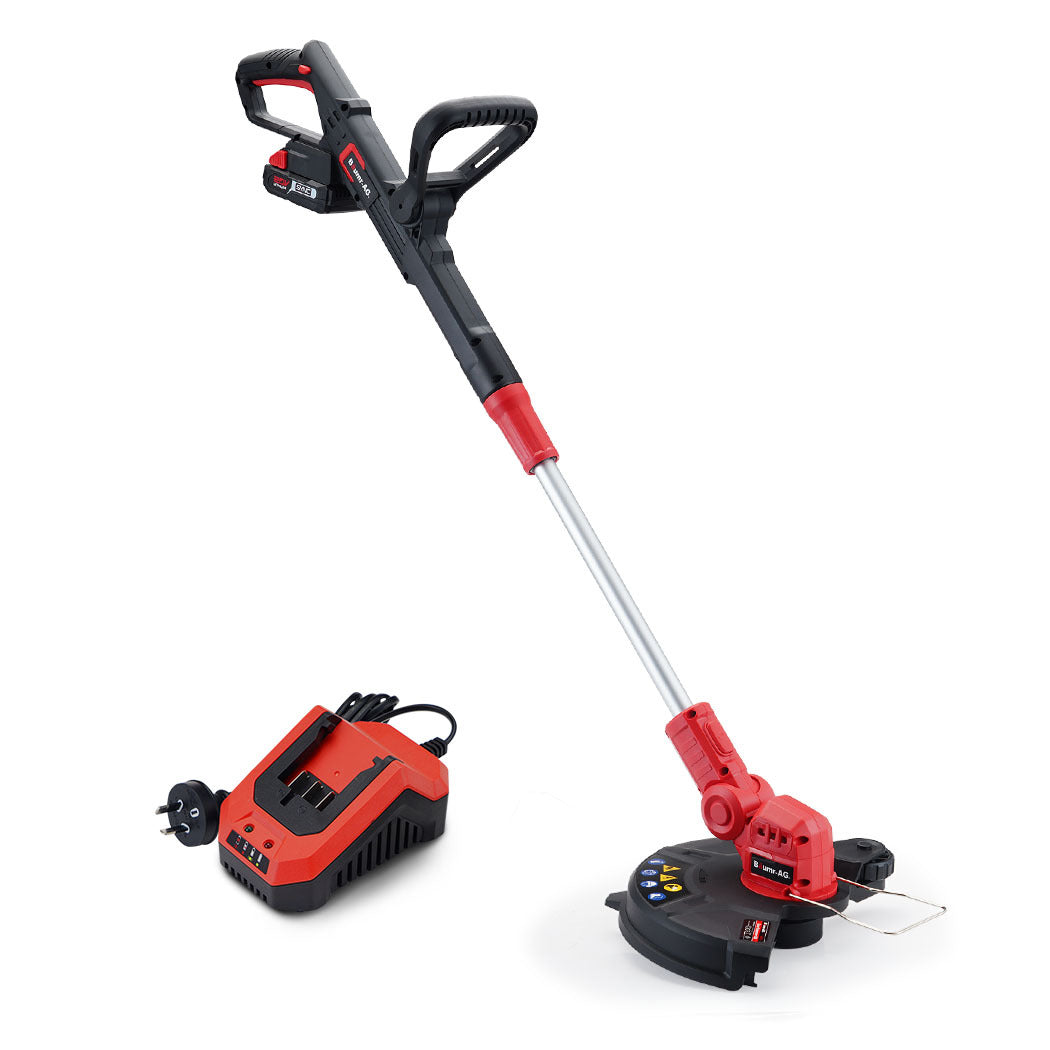 Baumr-AG 20V Cordless Line Trimmer Whipper Snipper Electric Garden Tool, 2.0Ah Lithium Battery Charger V219-PLTCLSBMRALT3