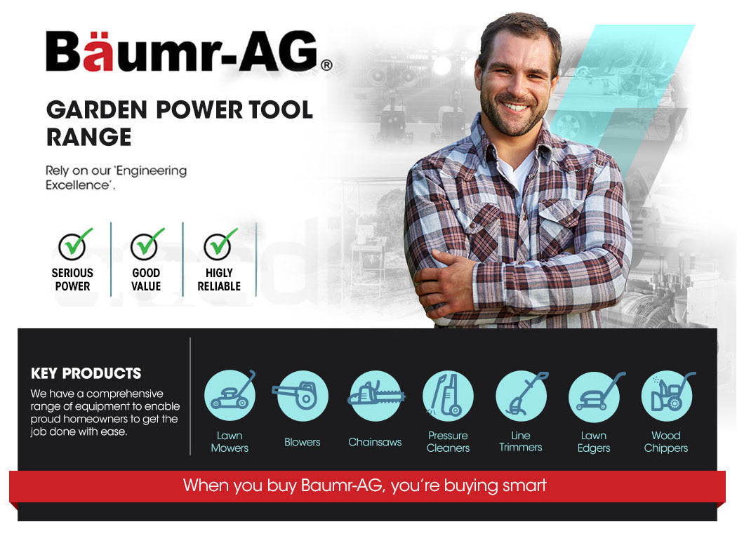 Baumr-AG 20V Cordless Line Trimmer Whipper Snipper Electric Garden Tool, 2.0Ah Lithium Battery Charger V219-PLTCLSBMRALT3
