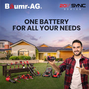 Baumr-AG 20V Cordless Line Trimmer Whipper Snipper Electric Garden Tool, 2.0Ah Lithium Battery Charger V219-PLTCLSBMRALT3