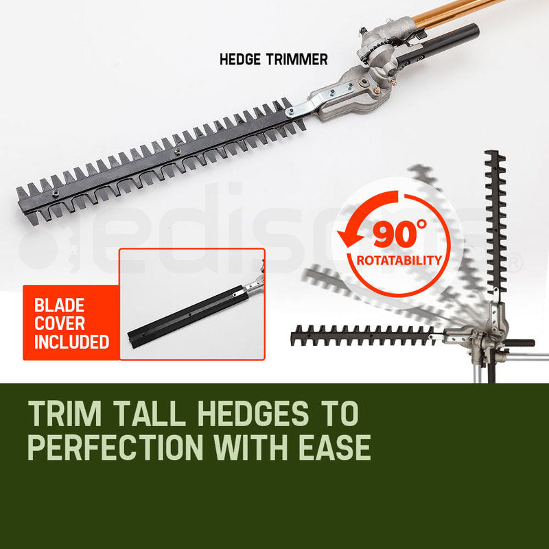Baumr-AG 65CC Long Reach Pole Chainsaw Hedge Trimmer Pruner Chain Saw Tree Multi Tool V219-PLTL21BMRA2C2