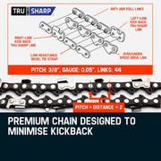 MTM 62CC Long Reach Pole Chainsaw Hedge Trimmer Pruner Chain Saw Cutter Multi Tool V219-PLTL21MTMB2C0