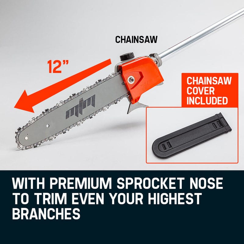 MTM 62CC Long Reach Pole Chainsaw Hedge Trimmer Pruner Chain Saw Cutter Multi Tool V219-PLTL21MTMB2C0