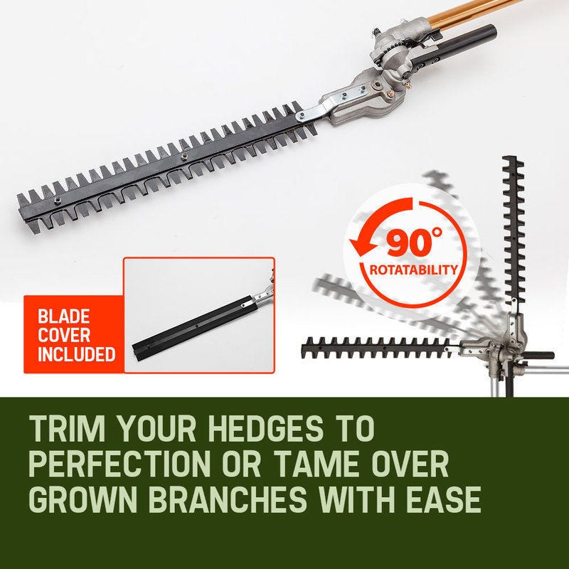 BAUMR-AG 65cc 7in1 Long Reach Garden Multi-tool, Pole Saw, Hedge & Line Trimmer, Brush Cutter, 12" Tree V219-PLTL71BMRA7C2