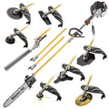 BAUMR-AG 65cc 9in1 Long Reach Garden Multi-tool, Pole Saw, Hedge & Line Trimmer, Brush Cutter, 12" Tree V219-PLTL91BMRA9C2