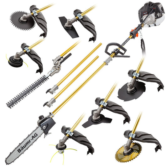 BAUMR-AG 65cc 9in1 Long Reach Garden Multi-tool, Pole Saw, Hedge & Line Trimmer, Brush Cutter, 12" Tree V219-PLTL91BMRA9C2