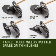 BAUMR-AG 65cc 9in1 Long Reach Garden Multi-tool, Pole Saw, Hedge & Line Trimmer, Brush Cutter, 12" Tree V219-PLTL91BMRA9C2