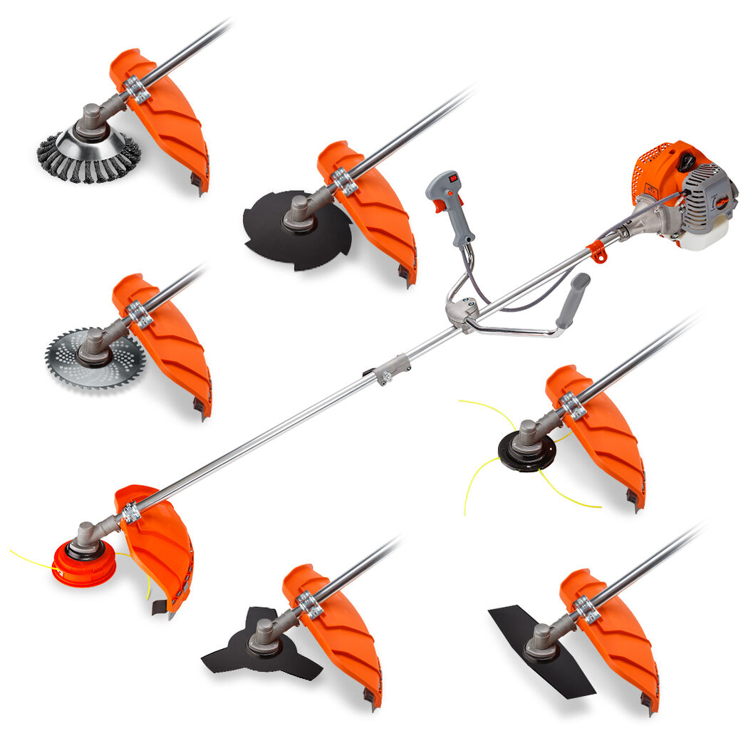 MTM 62cc 7in1 Brush Cutter Garden Multi-Tool , Pole Hedge & Line Trimmer, Bullhorn Handle, 12" Tree Trimming V219-PLTM71MTMA7C0