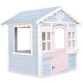 ROVO KIDS Cubby House, Outdoor Wooden DIY Timber Cottage Style Playhouse, for Children V219-PLYCBHRV1BLA