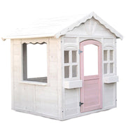 ROVO KIDS Cubby House, Wooden Outdoor DIY Timber Cottage Style Playhouse, for Children V219-PLYCBHRV1WTA