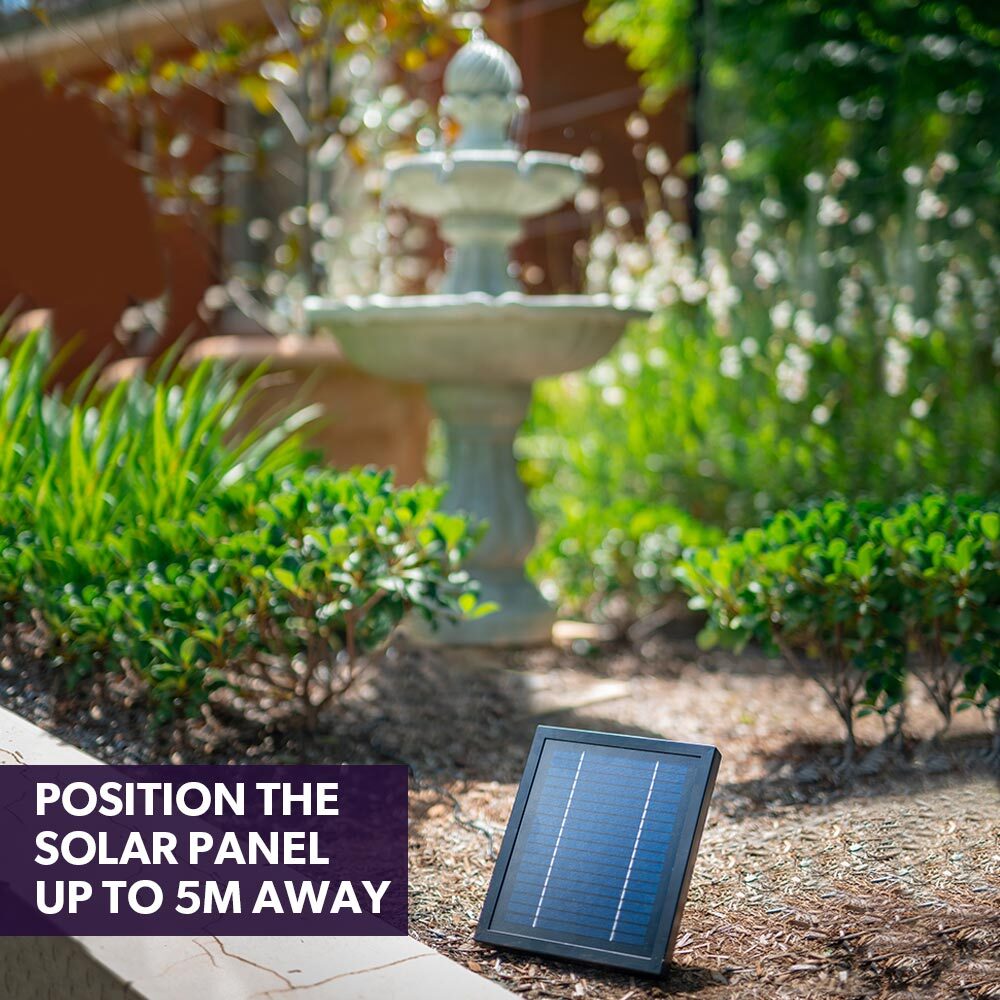 PROTEGE 3 Tier Solar Powered Water Feature Fountain Bird Bath - Light Grey V219-PMPFPKPROA3TL