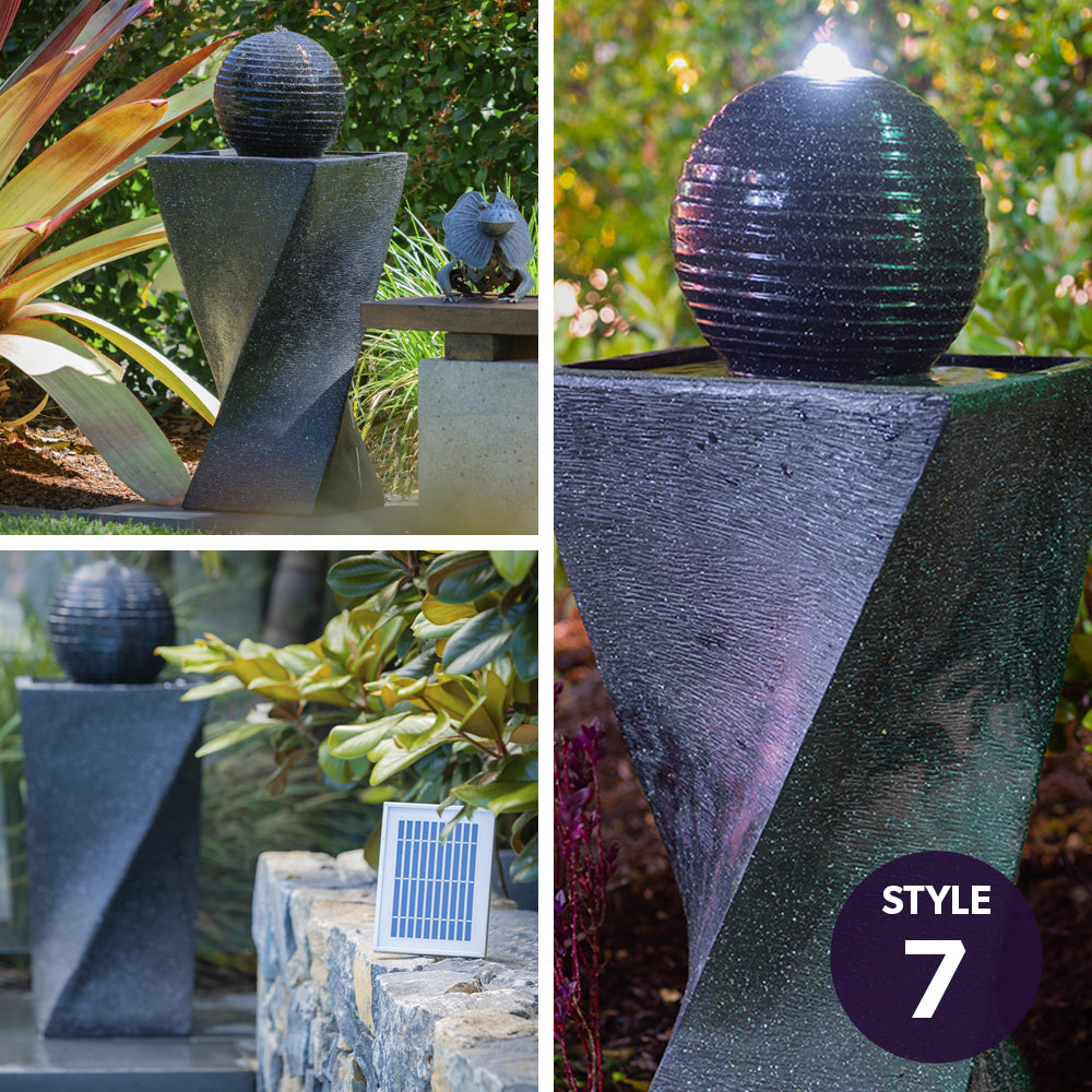 PROTEGE 3 Tier Solar Powered Water Feature Fountain Bird Bath - Light Grey V219-PMPFPKPROA3TL