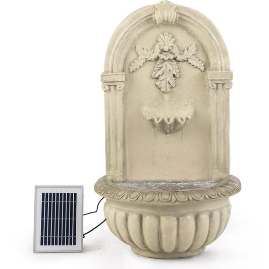 PROTEGE Solar Fountain Water Feature Pump Outdoor Wall Mount Classic with LED Lights V219-PMPFPKPROAC2G