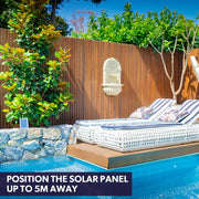 PROTEGE Solar Fountain Water Feature Pump Outdoor Wall Mount Classic with LED Lights V219-PMPFPKPROAC2G