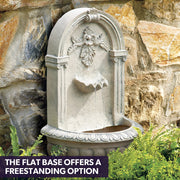 PROTEGE Solar Fountain Water Feature Pump Outdoor Wall Mount Classic with LED Lights V219-PMPFPKPROAC2G