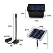PROTEGE 10W Solar Powered Water Fountain Pump Pond Kit with Eco Filter Box V219-PMPFPKPROAF20
