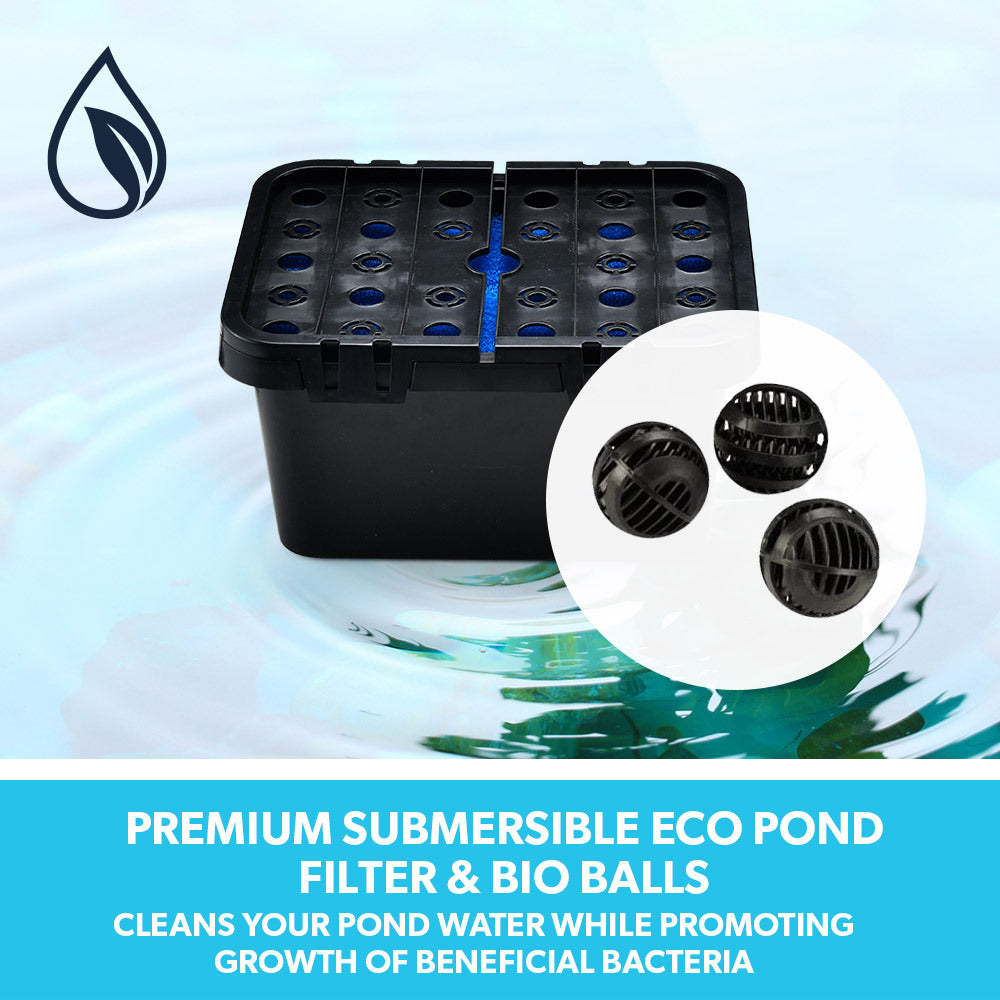 PROTEGE 10W Solar Powered Water Fountain Pump Pond Kit with Eco Filter Box V219-PMPFPKPROAF20