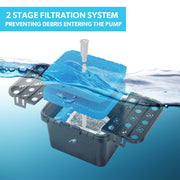 PROTEGE 10W Solar Powered Water Fountain Pump Pond Kit with Eco Filter Box V219-PMPFPKPROAF20